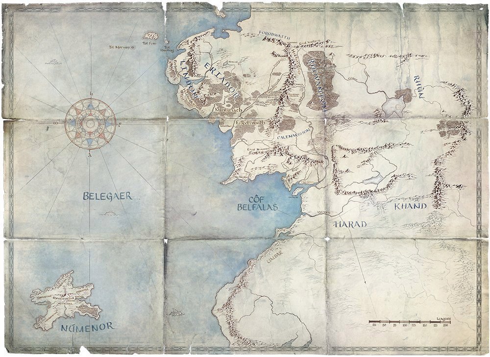 Lord of the Rings map for the Amazon Show